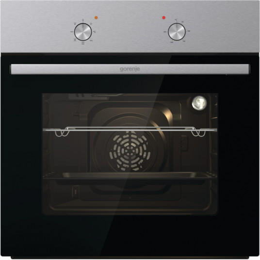 Gorenje Oven | BO6615E01X | 60 L | Electric | EnamelClean | Mechanical control | Height 59.5 cm | Width 59.5 cm | Stainless steel