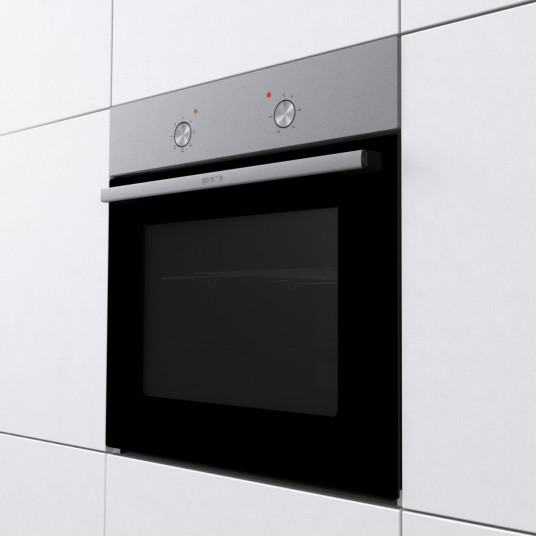 Gorenje Oven | BO6615E01X | 60 L | Electric | EnamelClean | Mechanical control | Height 59.5 cm | Width 59.5 cm | Stainless steel