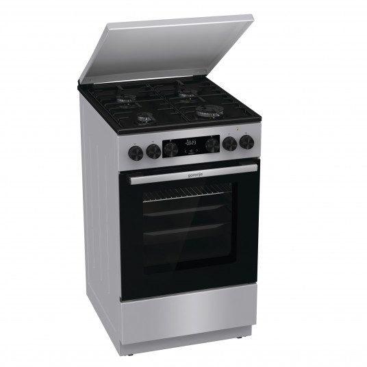 Gorenje plīts | GK5C42SH | Gāzes plīts tips | Elektriskā cepeškrāsns | Pelēka | Platums 50 cm | Dziļums 59,4 cm | 70 L