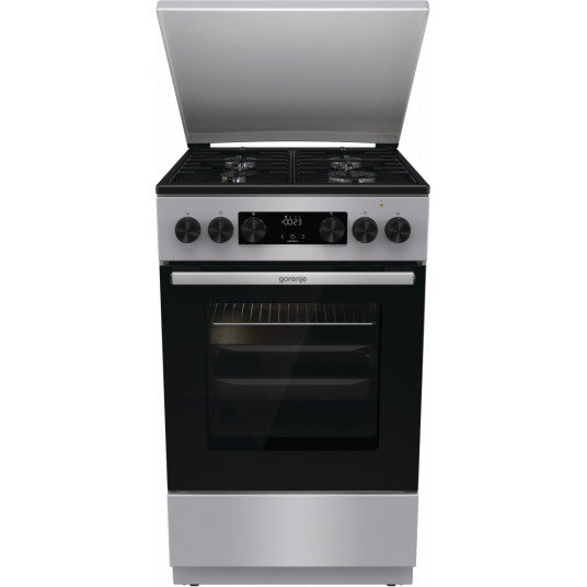 Gorenje plīts | GK5C42SH | Gāzes plīts tips | Elektriskā cepeškrāsns | Pelēka | Platums 50 cm | Dziļums 59,4 cm | 70 L
