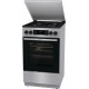 Gorenje plīts | GK5C42SH | Gāzes plīts tips | Elektriskā cepeškrāsns | Pelēka | Platums 50 cm | Dziļums 59,4 cm | 70 L