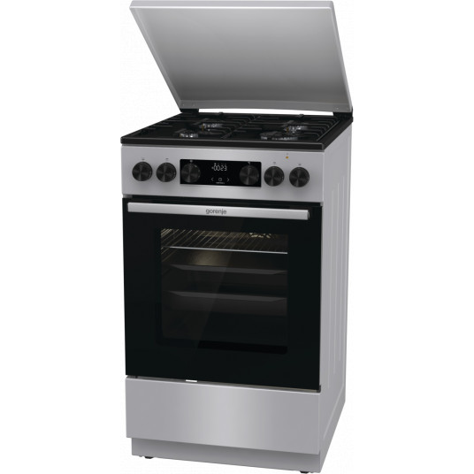 Gorenje plīts | GK5C42SH | Gāzes plīts tips | Elektriskā cepeškrāsns | Pelēka | Platums 50 cm | Dziļums 59,4 cm | 70 L
