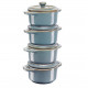 Staub Mini Cocotte Round 4 gab. - 200 ml 40508-160-0 Antīks tirkīzs