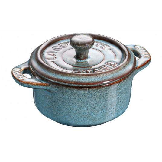 Staub Mini Cocotte Round 4 gab. - 200 ml 40508-160-0 Antīks tirkīzs