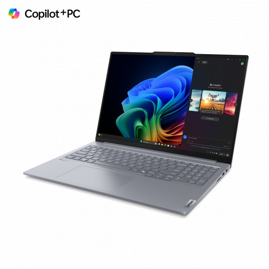Klēpjdators Lenovo ThinkBook 16 G7 QOY, AI Copilot+ PC, 16 WUXGA, Snapdragon X Plus X1P-42-100, RAM 16GB, 512GB SSD, Qualcomm Adreno GPU, Windows 11 Pro, Luna Grey 21NH0005GE