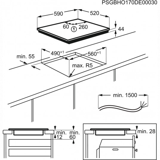 Indukcijas plīts virsma  Electrolux EIV63440BW