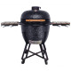 Grils Kamado BIGGRILL Pro 23.5" melns + pārsegs, pelnu tīrīšanas rīks, vistas turētājs, multi-sistēma, pelnu savākšanas rīks