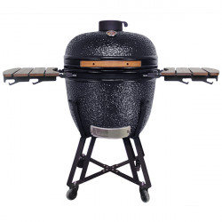 Grils Kamado BIGGRILL Pro 23.5" melns + pārsegs, pelnu tīrīšanas rīks, vistas turētājs, multi-sistēma, pelnu savākšanas rīks