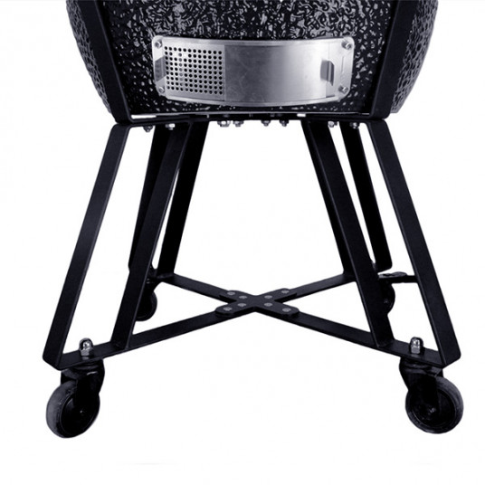 Grils Kamado BIGGRILL Pro 23.5" melns + pārsegs, pelnu tīrīšanas rīks, vistas turētājs, multi-sistēma, pelnu savākšanas rīks