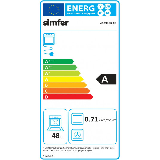 Gāzes plīts ar elektriskā virsmu Simfer 4403SERBB