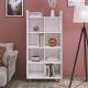 Grāmatplaukts, Hanah Home, balts, 77,4 x 160 x 36
