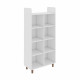 Grāmatplaukts, Hanah Home, balts, 77,4 x 160 x 36