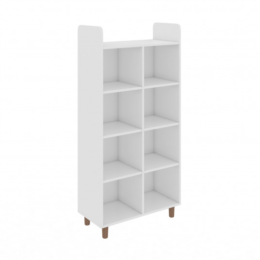 Grāmatplaukts, Hanah Home, balts, 77,4 x 160 x 36