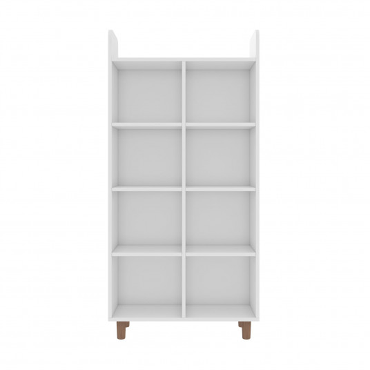 Grāmatplaukts, Hanah Home, balts, 77,4 x 160 x 36