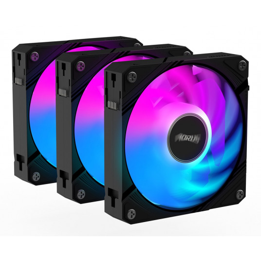 GIGABYTE AORUS EZ CHAIN FAN 120 (3-Pack) Pamatplates ventilators 12 cm melns 3 gab.