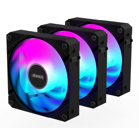 GIGABYTE AORUS EZ CHAIN FAN 120 (3-Pack) Pamatplates ventilators 12 cm melns 3 gab.