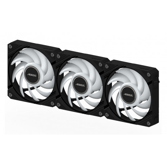 GIGABYTE AORUS EZ CHAIN FAN 120 (3-Pack) Pamatplates ventilators 12 cm melns 3 gab.