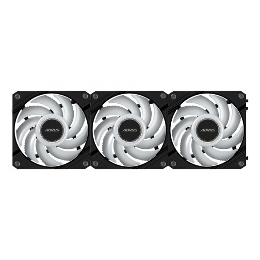 GIGABYTE AORUS EZ CHAIN FAN 120 (3-Pack) Pamatplates ventilators 12 cm melns 3 gab.