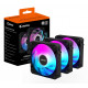GIGABYTE AORUS EZ CHAIN FAN 120 (3-Pack) Pamatplates ventilators 12 cm melns 3 gab.