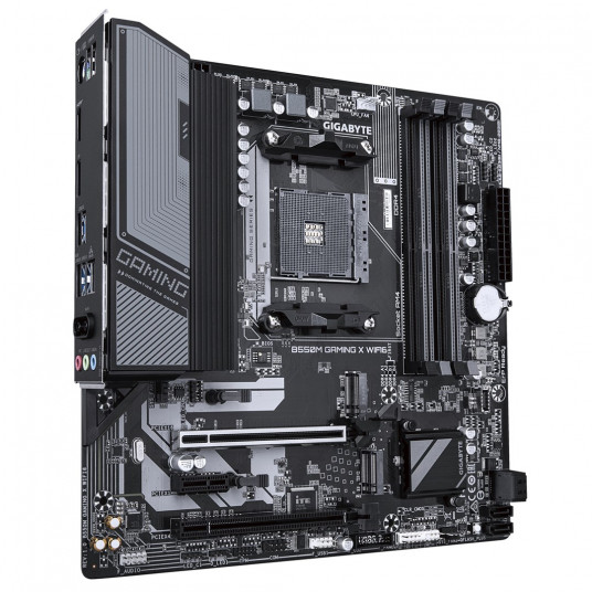 GIGABYTE B550M GAMING X WIFI6 pamatplate AMD B550 AM4 micro ATX slots