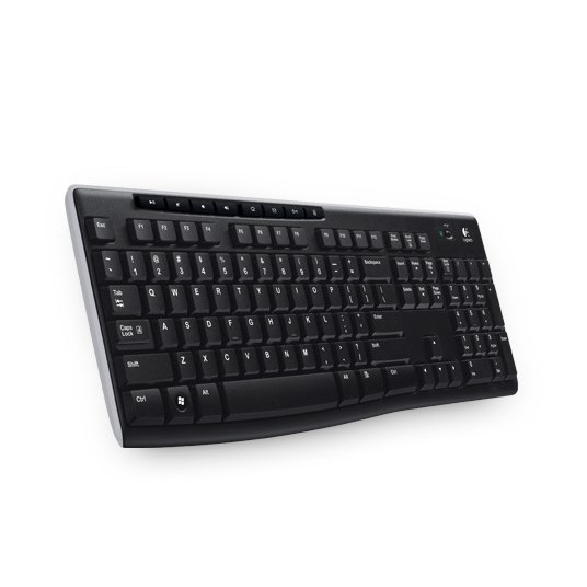 Logitech bezvadu tastatūra K270 Keyboard Universal Radio Frequency Wireless QWERTZ Čehu melna