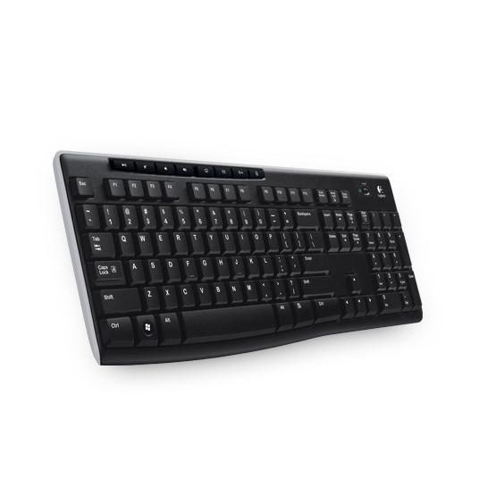 Logitech bezvadu tastatūra K270 Keyboard Universal Radio Frequency Wireless QWERTZ Čehu melna