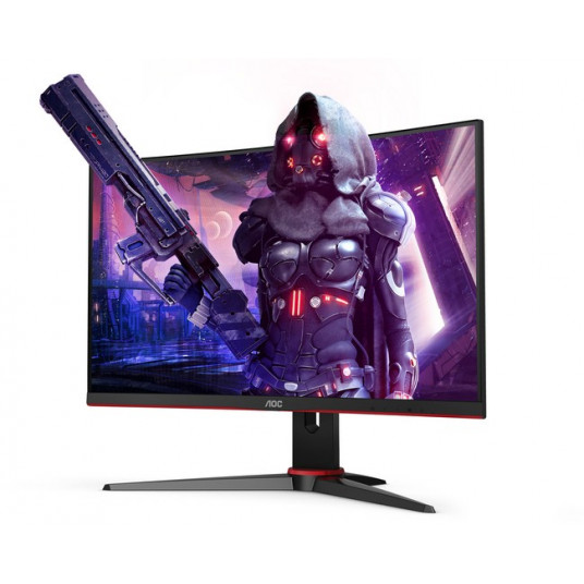 Monitors AOC C24G2AE/BK, 24" FullHD, IPS, 1ms, 165Hz, 250 cd/m², Black/Red