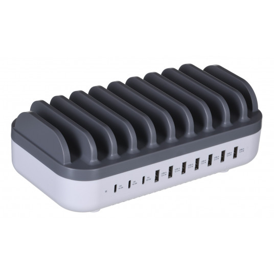Manhattan 180856 uzlādes stacijas organizators Desktop Plastic White