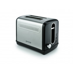 Gorenje Toaster T1100CLBK Power 1100 W, Number of slots 2, Housing material Plastic/Metal, Black