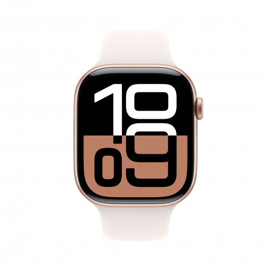 Viedpulkstenis Apple Watch Series 10 GPS 46mm Rose Gold Aluminium Case with Light Blush Sport Band - M/L