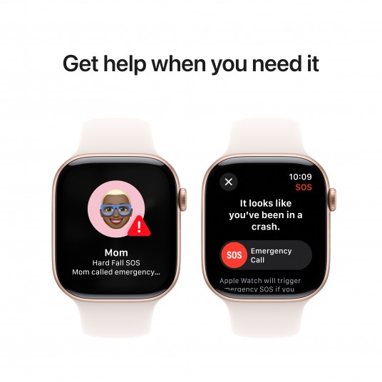 Viedpulkstenis Apple Watch Series 10 GPS 46mm Rose Gold Aluminium Case with Light Blush Sport Band - M/L