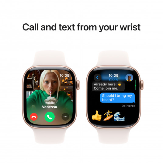 Viedpulkstenis Apple Watch Series 10 GPS 46mm Rose Gold Aluminium Case with Light Blush Sport Band - M/L