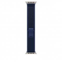 Siksniņa Apple Watch 49mm Blue Trail Loop - M/L - Natural Titanium Finish
