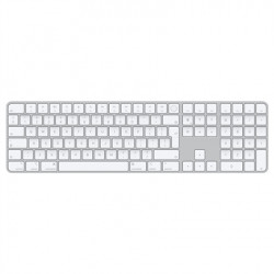 Tastatūra Magic Keyboard with Touch ID and Numeric Keypad for Mac models with Apple silicon Swedish White Keys MXK73S/A
