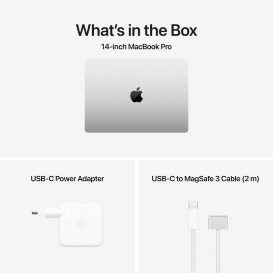 Klēpjdators Apple MacBook Pro 14" Apple M4 10C CPU, 10C GPU/16GB/512GB SSD/Silver/INT MW2W3ZE/A