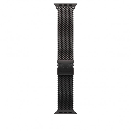 Siksniņa Apple Watch 49mm Black Titanium Milanese Loop - Medium