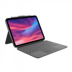 Logitech Combo Touch darbam ar iPad (10. paaudze) ASV, pelēks