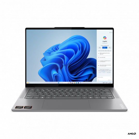 Klēpjdators Lenovo Yoga Pro 7 14ASP9, AI Copilot+ PC, 14 2.8K, AMD Ryzen AI 9, RAM 32GB, 1TB SSD, AMD Radeon 880M Graphics, Windows 11 Home, Luna Grey 83HN001DGE