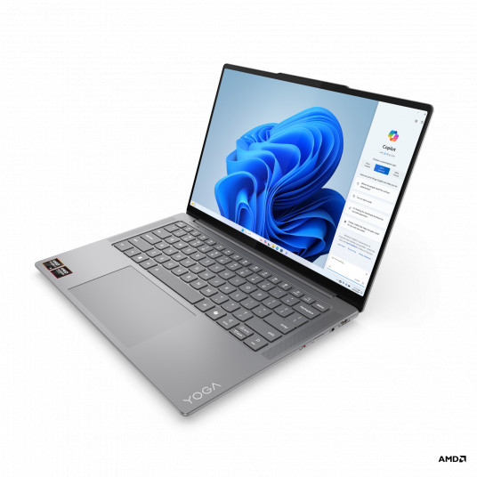 Klēpjdators Lenovo Yoga Pro 7 14ASP9, AI Copilot+ PC, 14 2.8K, AMD Ryzen AI 9, RAM 32GB, 1TB SSD, AMD Radeon 880M Graphics, Windows 11 Home, Luna Grey 83HN001DGE