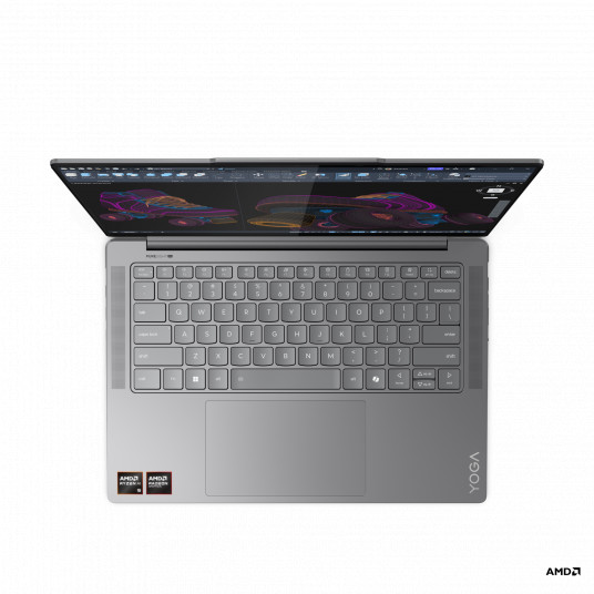 Klēpjdators Lenovo Yoga Pro 7 14ASP9, AI Copilot+ PC, 14 2.8K, AMD Ryzen AI 9, RAM 32GB, 1TB SSD, AMD Radeon 880M Graphics, Windows 11 Home, Luna Grey 83HN001DGE