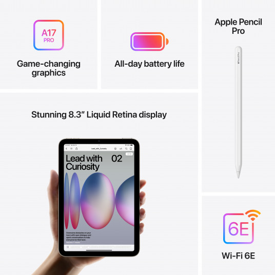 Planšetdators Apple iPad Mini (A17 Pro) Wi-Fi 128GB Purple MXN93HC/A