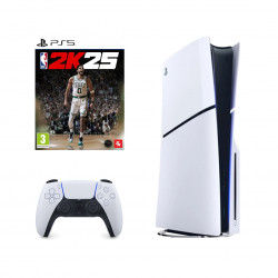 Spēļu konsole Sony Playstation 5 Slim (PS5) 1TB White + NBA 2K25 PS5 PS5 DISK