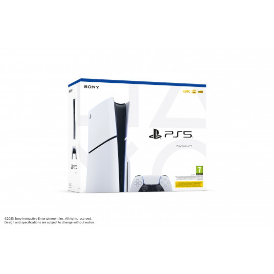 Spēļu konsole Sony Playstation 5 Slim (PS5) 1TB White Fortnite Cobalt Star + papildus pults Sony DualSense PS5 + Uzlādes stacija Sony DualSense PS5
