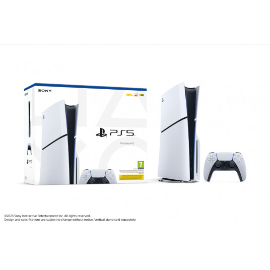 Spēļu konsole Sony Playstation 5 Slim (PS5) 1TB White Fortnite Cobalt Star + papildus pults Sony DualSense PS5 + Uzlādes stacija Sony DualSense PS5