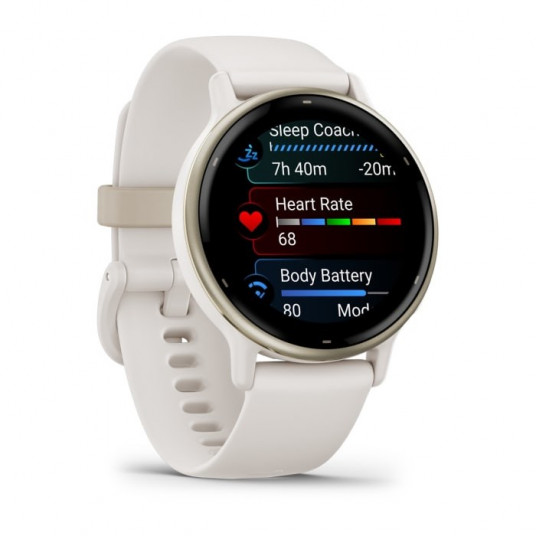 Garmin Vivoactive 5 3,05 cm (1,2") AMOLED digitālais 390 x 390 pikseļu skārienekrāns Balts Wi-Fi GPS (satelīts)