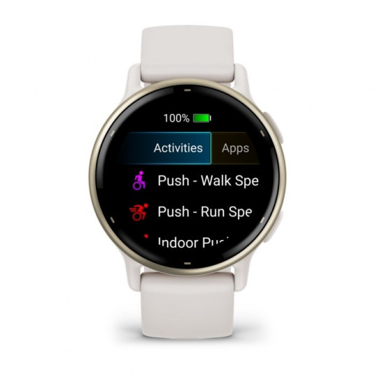 Garmin Vivoactive 5 3,05 cm (1,2") AMOLED digitālais 390 x 390 pikseļu skārienekrāns Balts Wi-Fi GPS (satelīts)