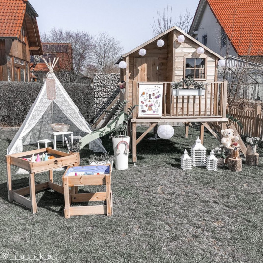 Koka rotaļu māja bērniem "Gandriukas"