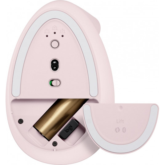 Logitech Lift Vertical Ergonomic Mouse (Pink)