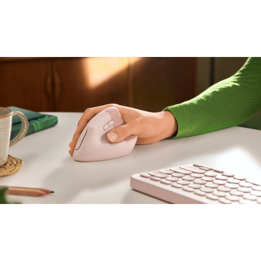 Logitech Lift Vertical Ergonomic Mouse (Pink)