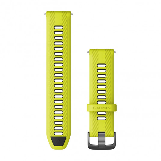 Forerunner Watch Bands (22 mm), Amp Yellow/Black with Slate Hardware